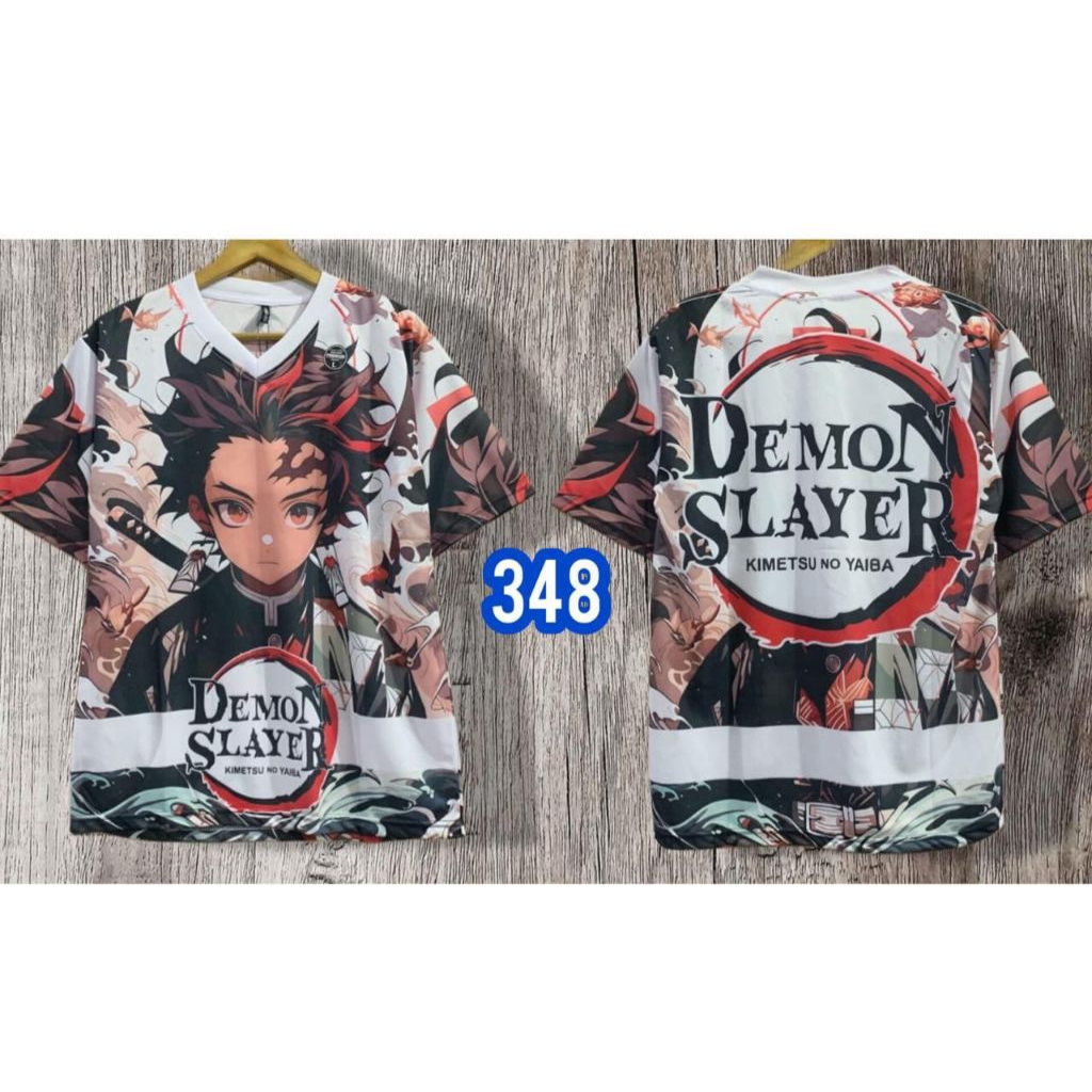 Kaos Baju Jersey Rubgy Hockey Baseball Streetwear Terbaru Size L XL Demon Slayer
