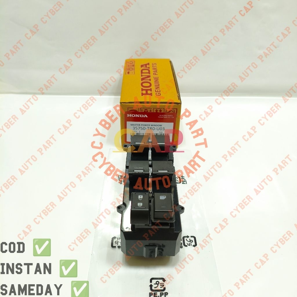 Switch Saklar Tombol Master Power Window Honda CRV RM Gen 4 2012-2016 / Civic 2012 2013 35750-TR0-U0