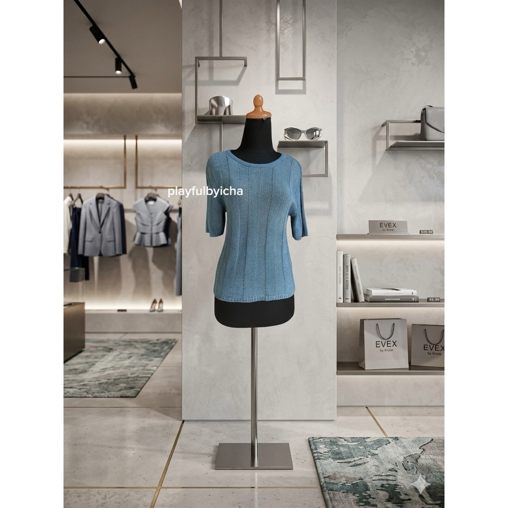 EVEX by Krizia | Indigo Drift Knit Top