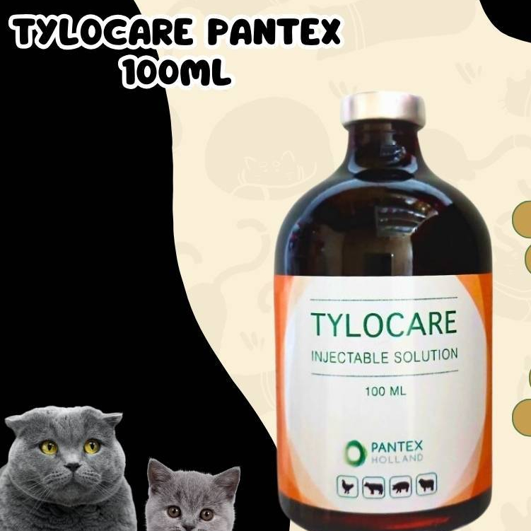Tylocare Injeksi 100ml - Tylosin 200 mg - Untuk Hewan Sakit PNEUMONIA - Tylocare 100ml