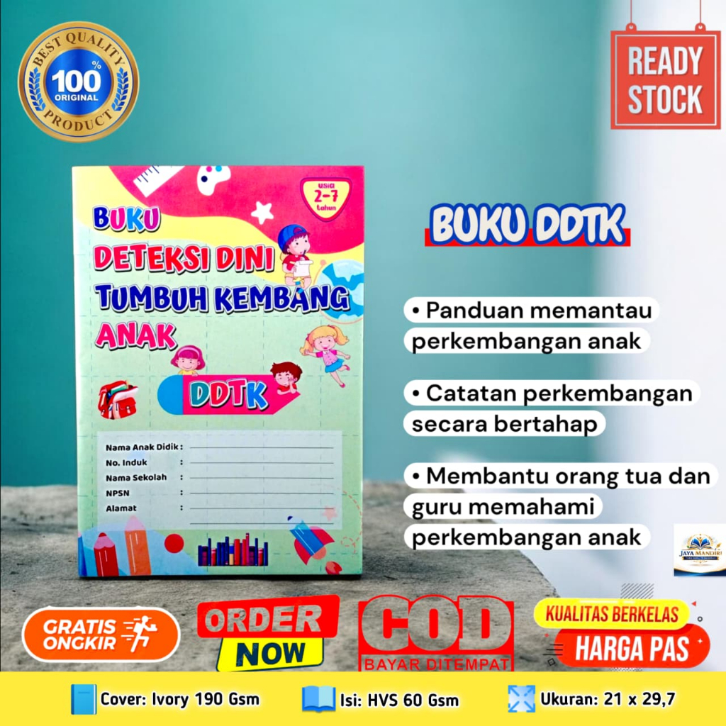(COD)Buku Deteksi Dini Tumbuh Kembang DDTK Anak PAUD & TK / Buku Deteksi Tumbuh Kembang Anak