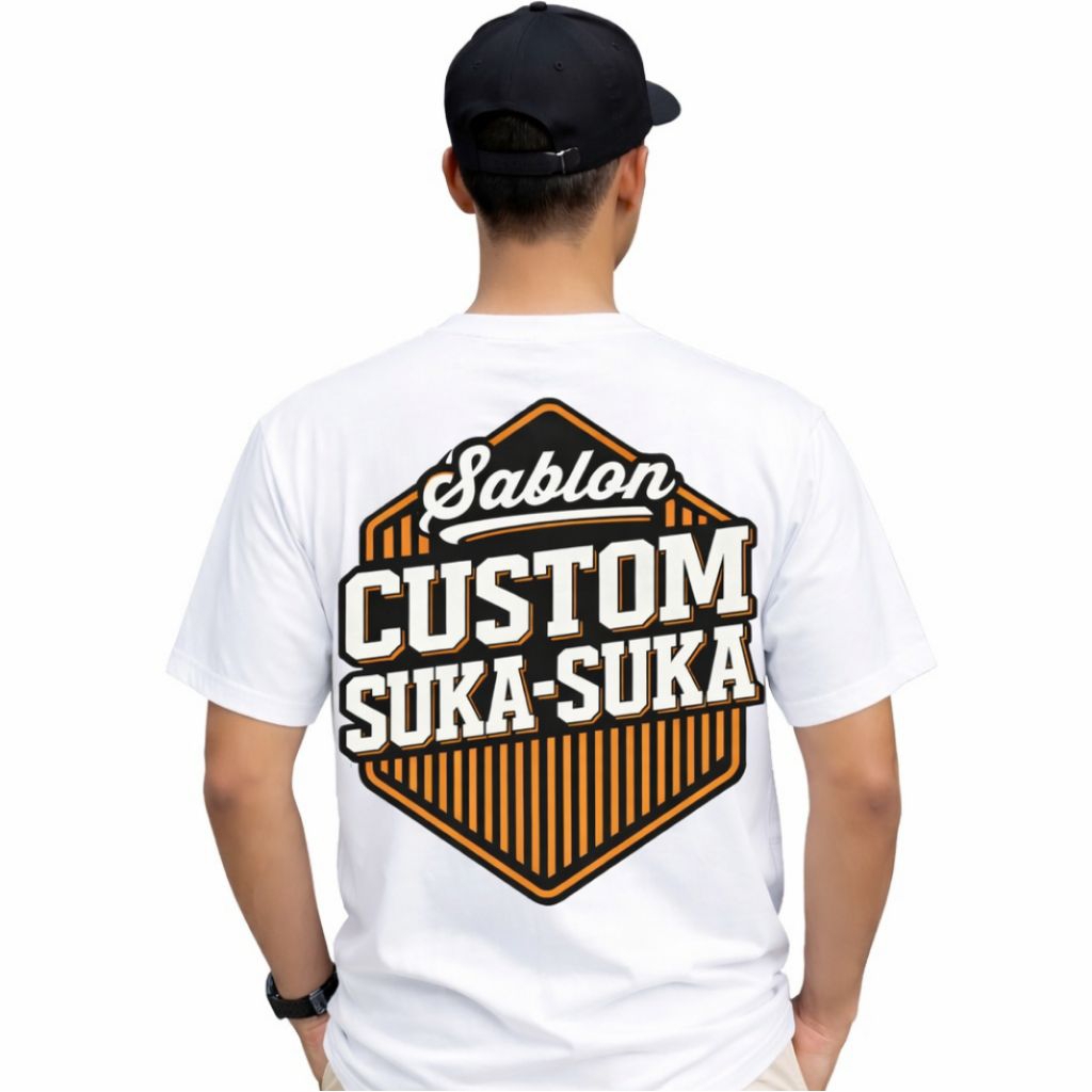 Kaos Sablon Custom Suka Suka Desain mandiri_SablonCouple_Murah_Grosir_Untuk THR Lusinan_Organisasi_F