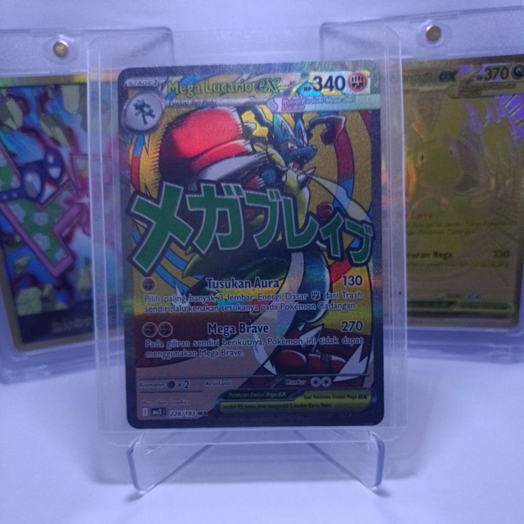 pokemon MA3 Mega Attack Rare / MA mega lucario original indonesia