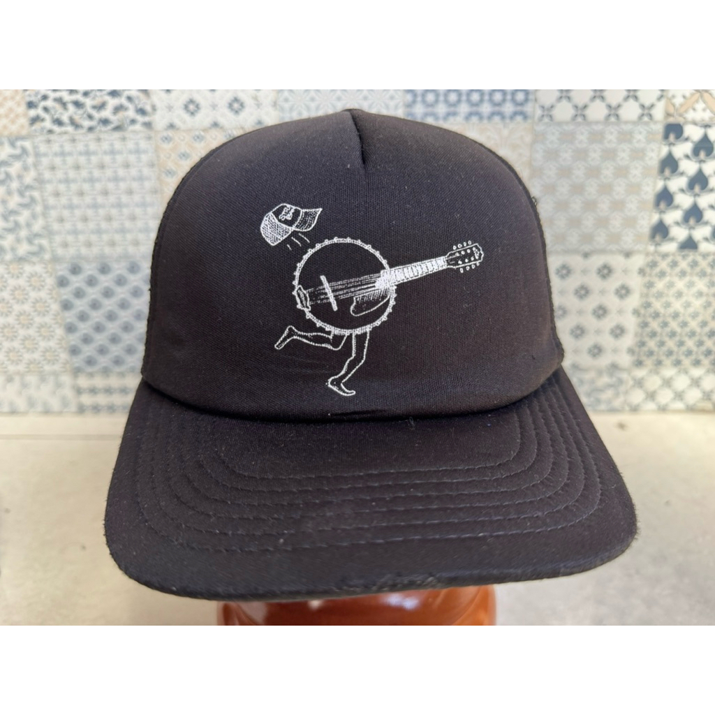 Topi Second Brand Branded Skeleton Playing Guitar By District Original