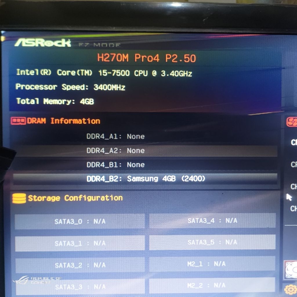 mainboard ASRock H270M Pro4 & Prosesor Intel core i5 7500 paketan core i5 gen 7 plus Mobo lga 1151 A