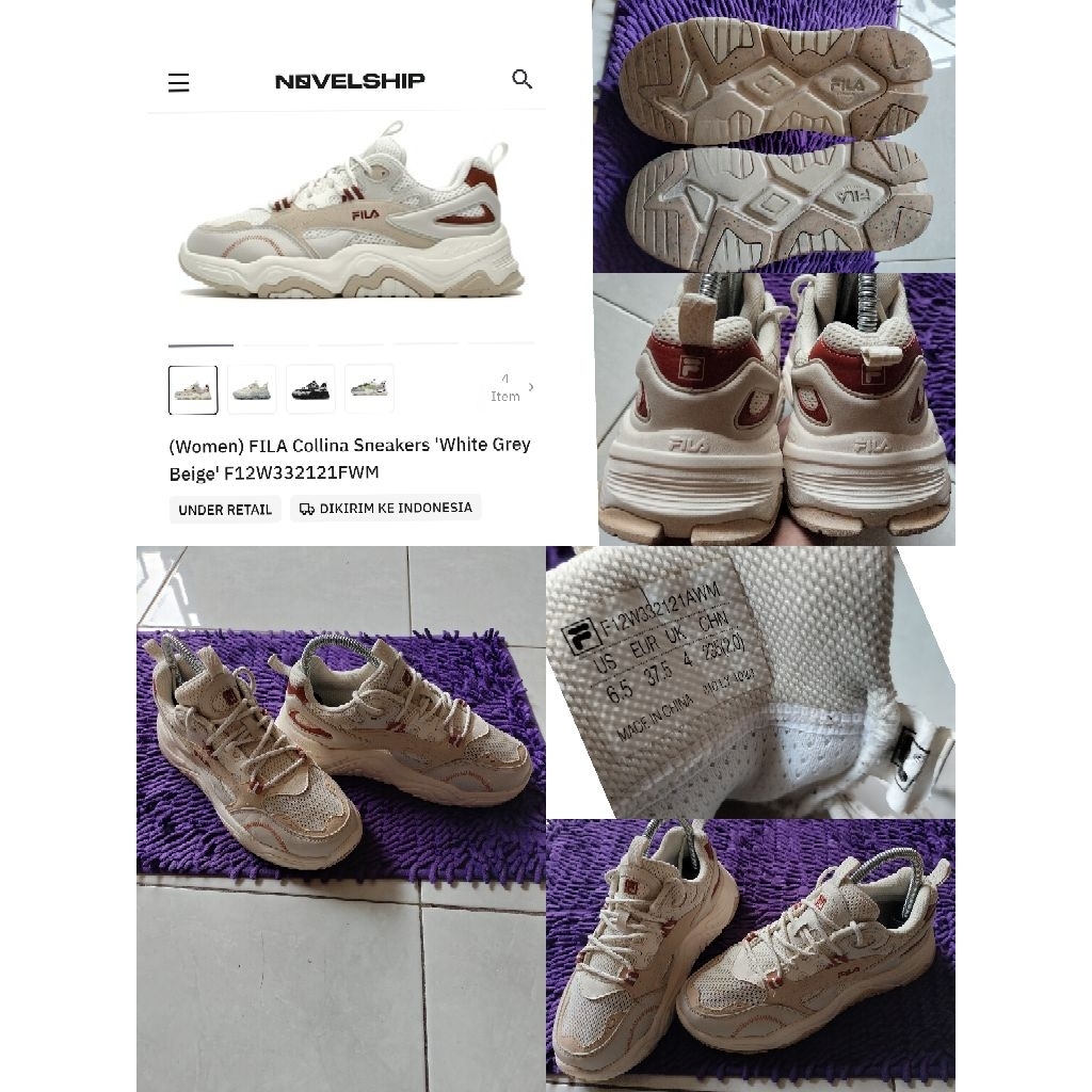 Sepatu Preloved Second Original Fila Collina Sneakers
