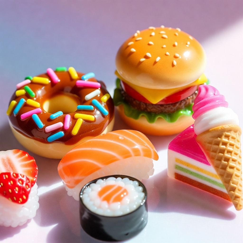 Fake Food Resin Handmade – Donut / Sosis / Cake / Sushi  – Cute Miniature Decoration