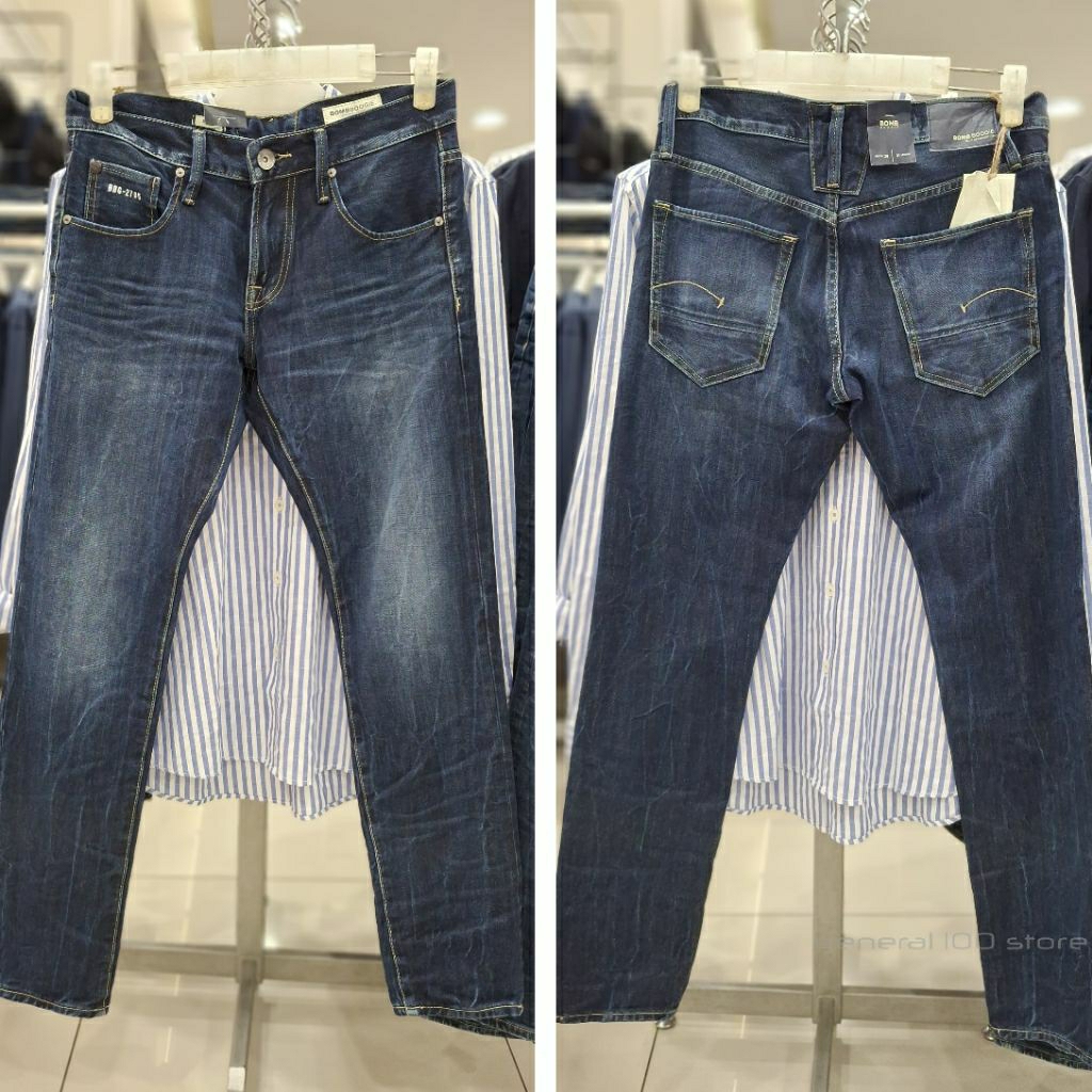 BOMBBOOGIE Celana Slim Fit Pria Bombboogie Original Celana Jeans