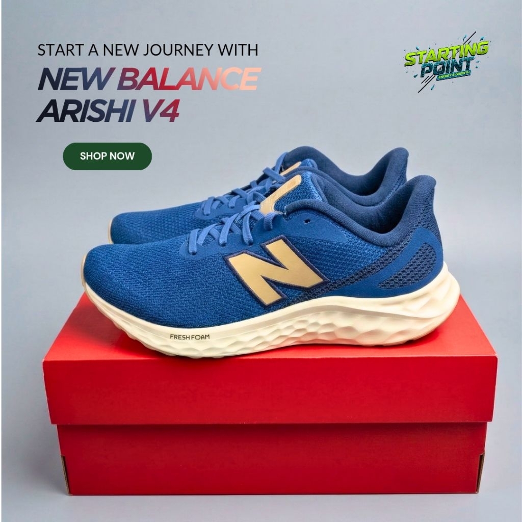 New Balance Fresh Foam Arishi v4 - Sepatu Lari & Casual Original