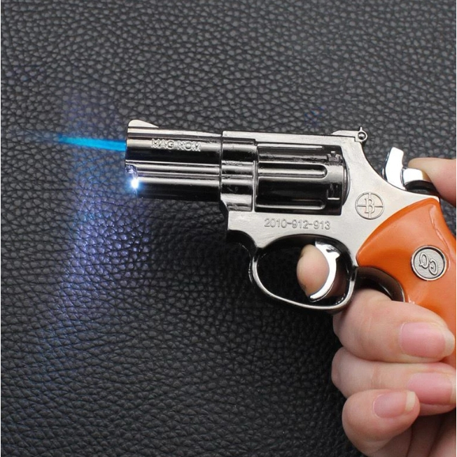 Korek Api Bara + Senter Model Pistol Phyton Mini 925