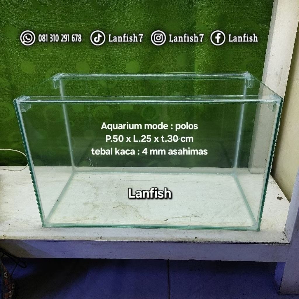 Akuarium custom 50x25x30 cm