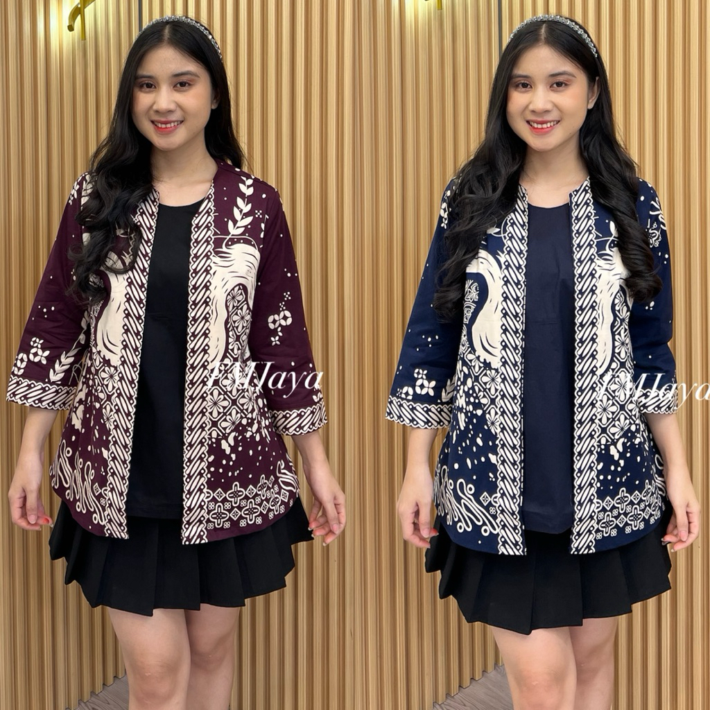 ROMPI BATIK WANITA PREMIUM 9986 || ATASAN BATIK LENGAN PANJANG || BAJU BATIK KANTOR || BLOUSE BATIK 