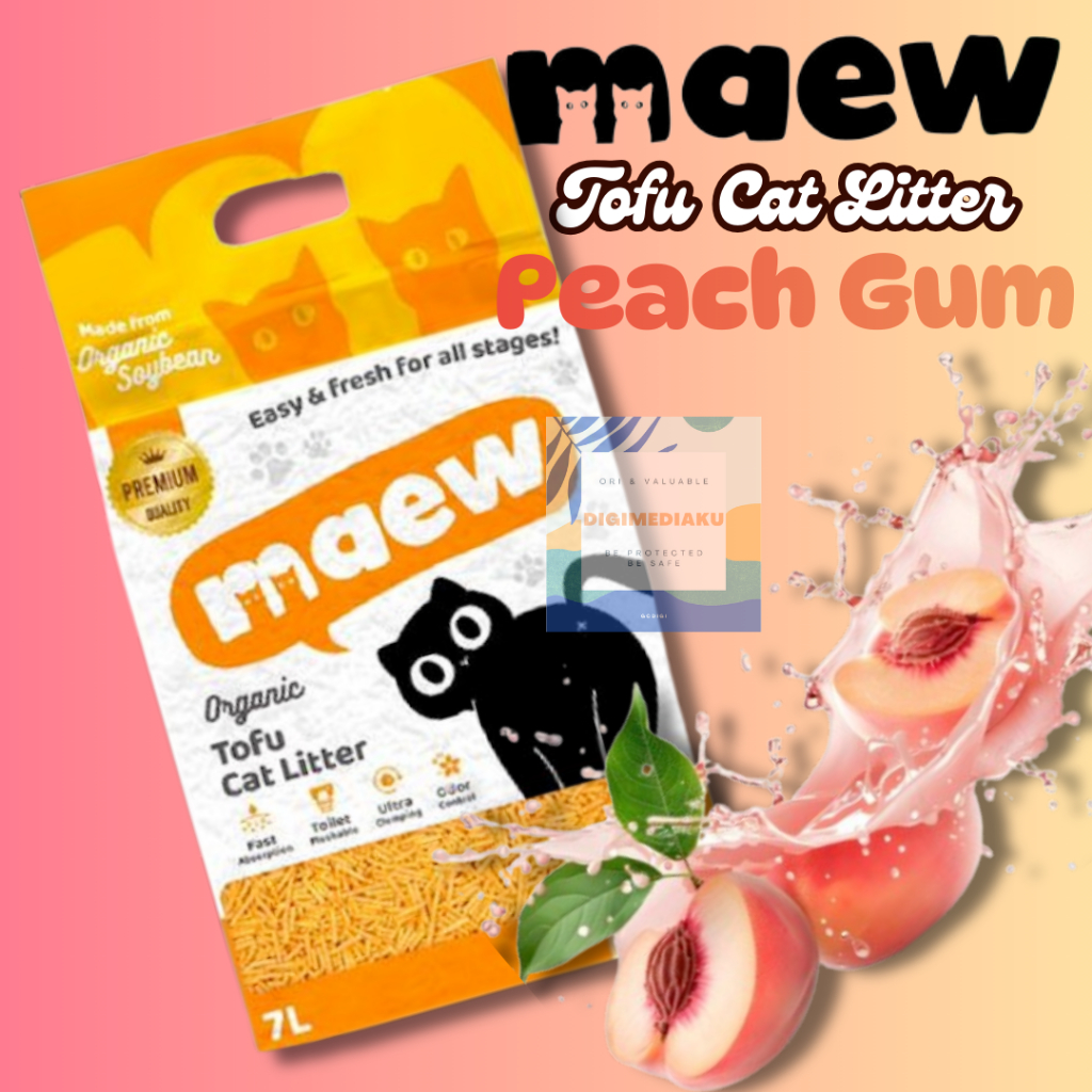 MAEW Tofu MAEW Tofu Cat Litter - Pasir Kucing Wangi TOFU PREMIUM QUALITY RECOMMENDED Pasir Gumpal