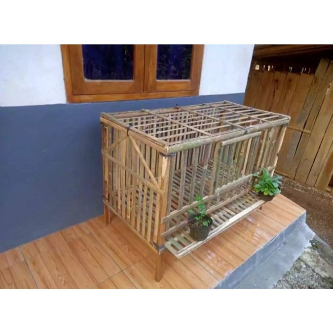 Kandang Ayam bebek Petelur Bambu kayu Lipat Rakitan Foldable Bamboo and Wooden Egg-Laying Duck Chick