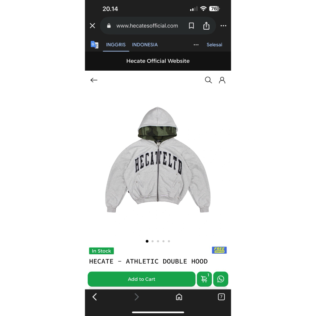 hoodie double layer hecate