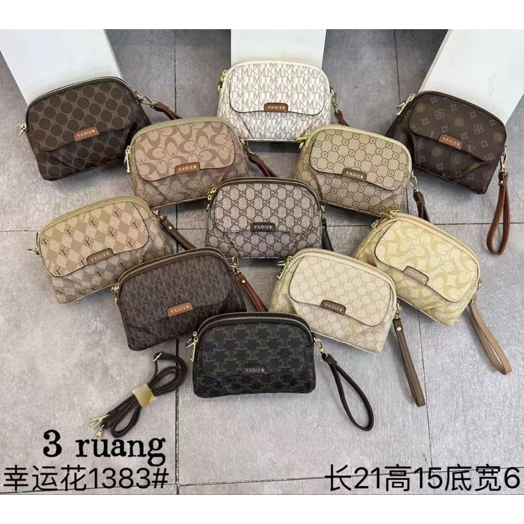 Tas Selempang Wanita Import 1383# / Tas Sling Bag Motif Terbaru