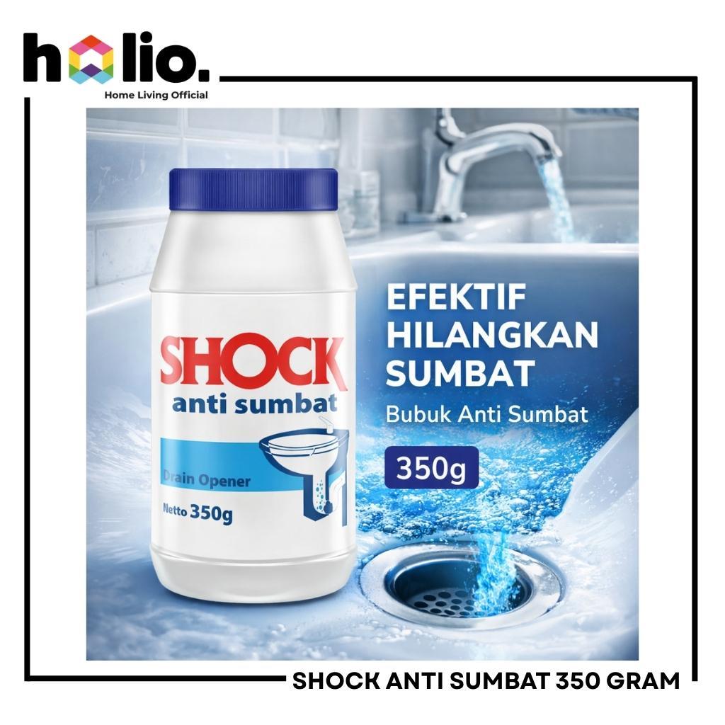 Holio Shock Anti Sumbat 350gr – Pembersih Saluran Pipa & WC Ampuh Anti Mampet