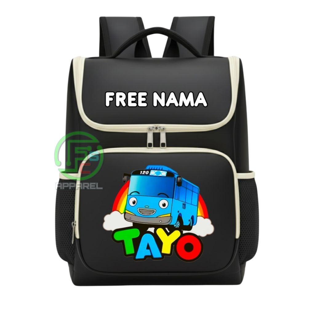 Backpack Tas Ransel Anak Sablon Motif Gambar Tayo Unisex Fashion Populer Anak Laki Laki Dan Perempua