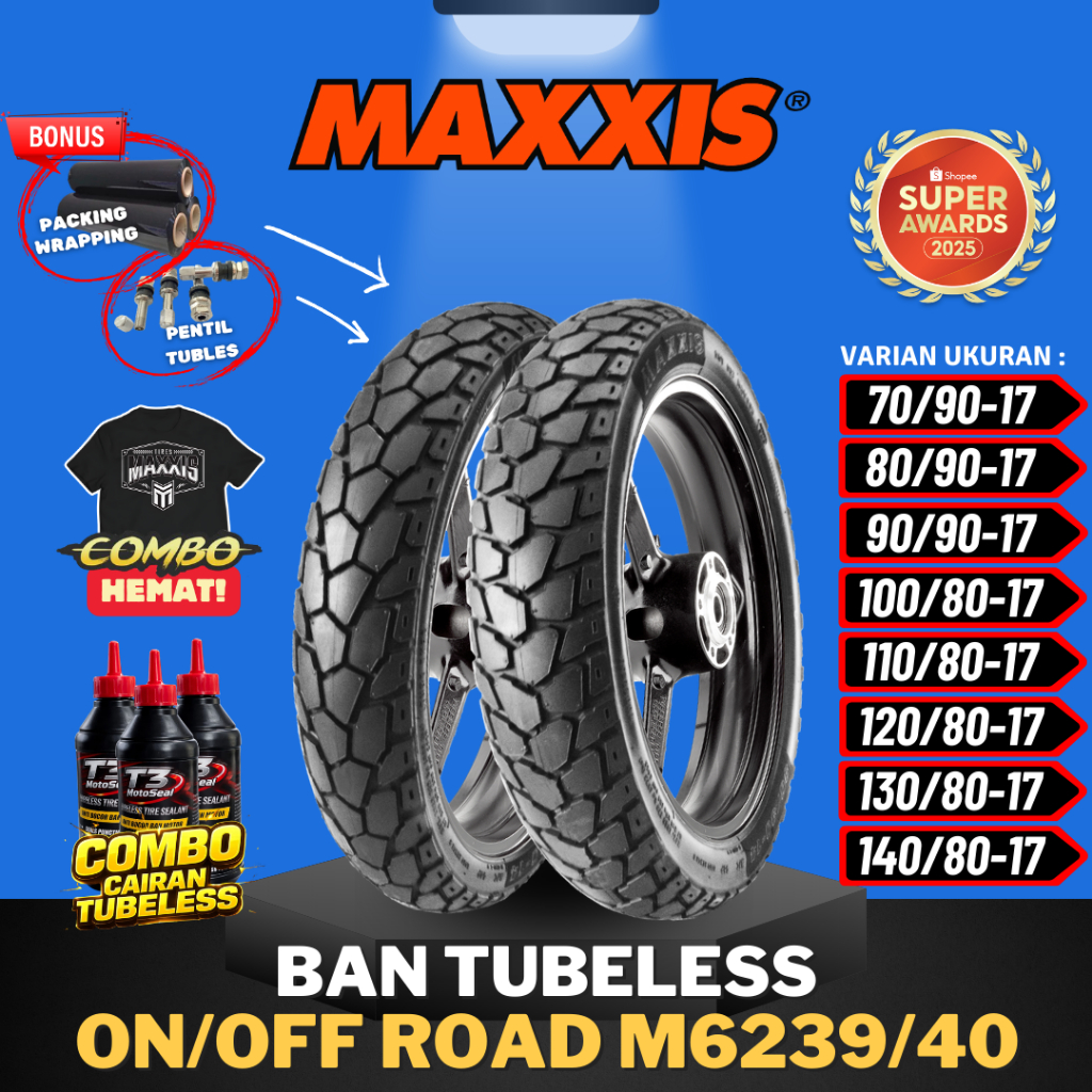 [READY COD] BAN MOTOR RING 14 RING 17 / BAN MAXXIS ON/OFF ROAD 70/90 - 80/90 - 90/90 - 100/80 - 110/