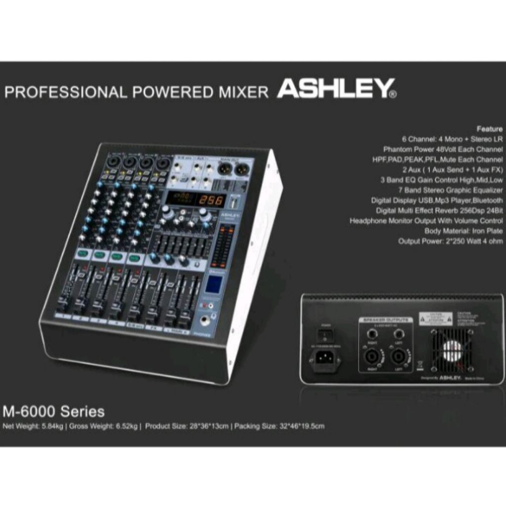 Power Mixer Ashley M6000 M 6000 Original Mixer Ashley Power Terbaik