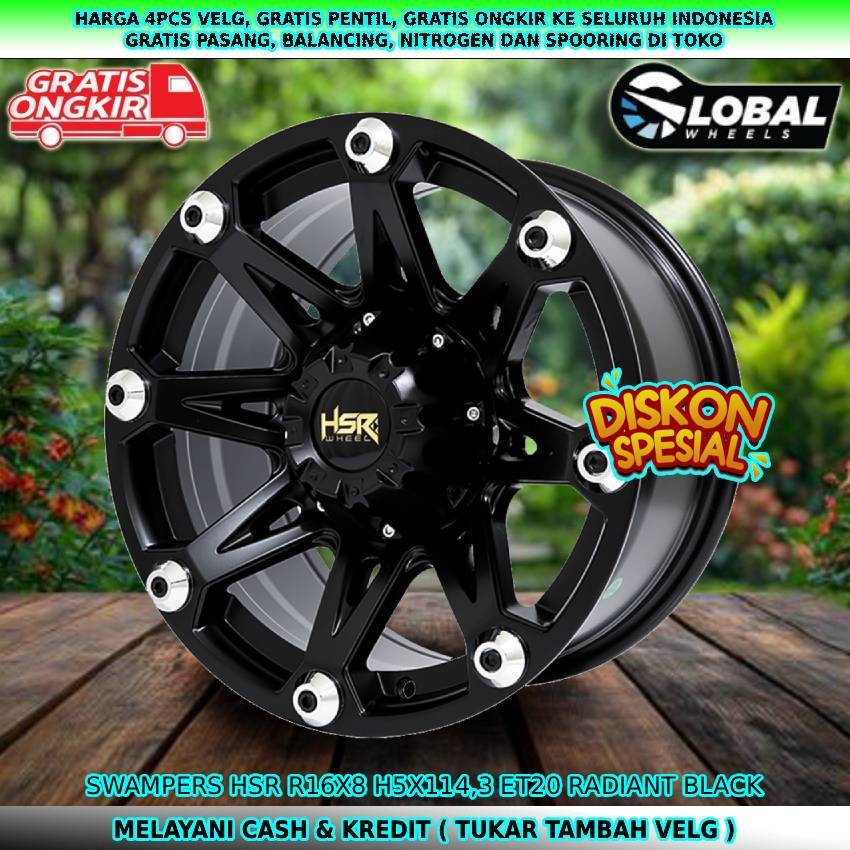 Velg offroad R16 untuk mobil Pajero| Strada|Triton| Hardtop| Hilux Double| dll velg hsr kleak R16