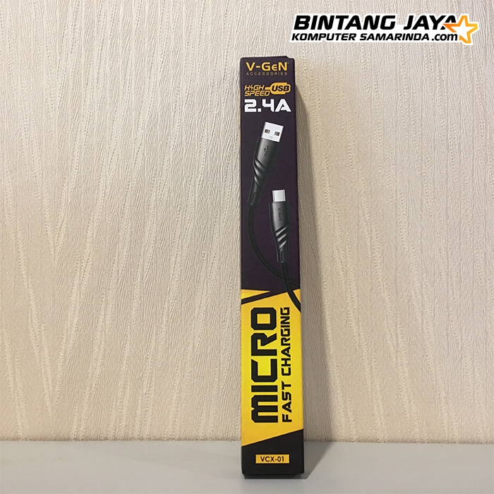 Kabel Data MicroUSB V-GeN VCX-01 Fast Charging 2.4A (VCX-01)