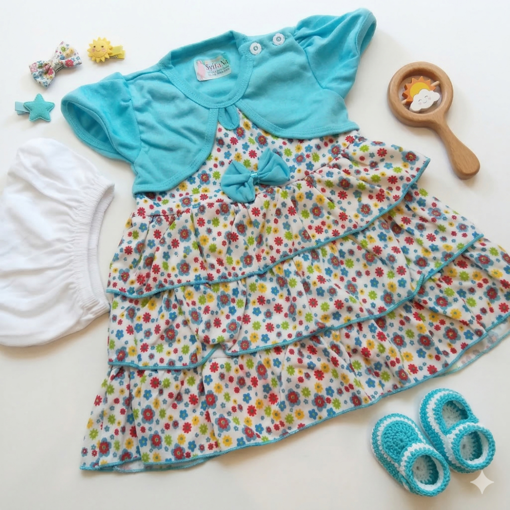 SYIFANA - Baju Bayi / Dress Bayi Syifana Flower Umpak