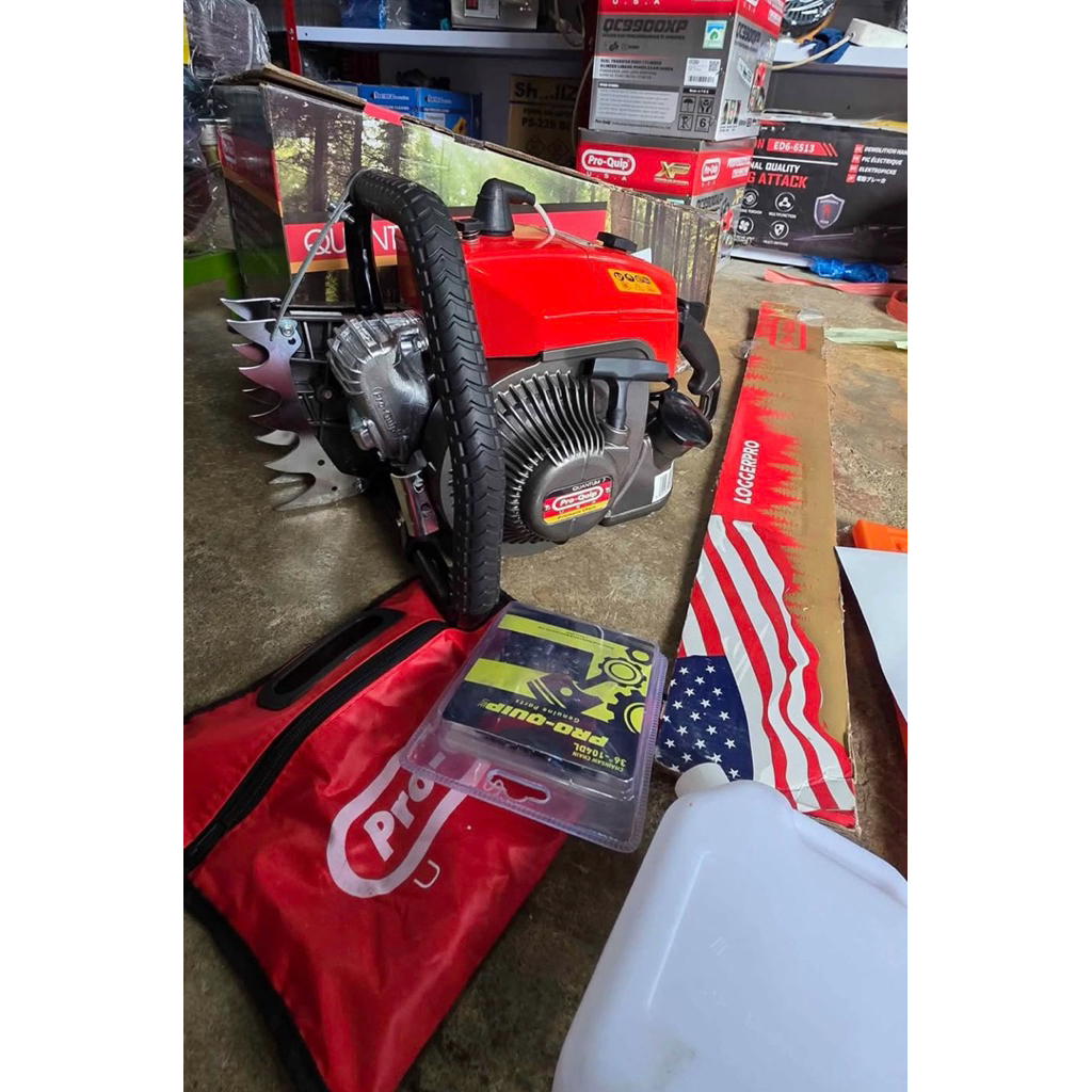 Mesin gergaji chainsaw bar 36inc baja pro quip / mesin gergaji chainsaw pro quip bar 36inc m