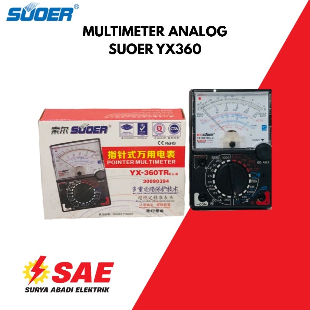 Multimeter Analog / Multitester / Avometer Suoer YX 360