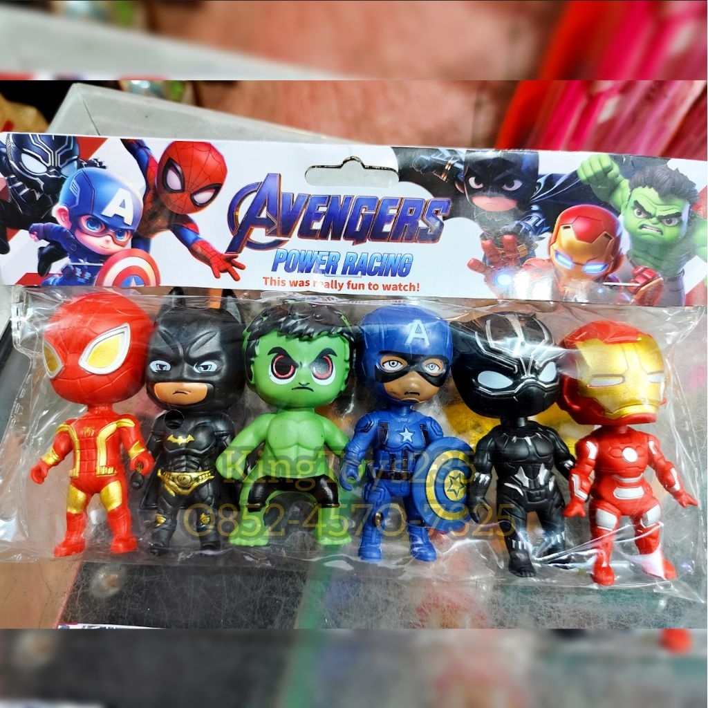 Mainan Anak Super Hero Set Bahan Halus Chibi Action Figure Top Topper Kue Hiasan Cake Ulang Tahun Ul
