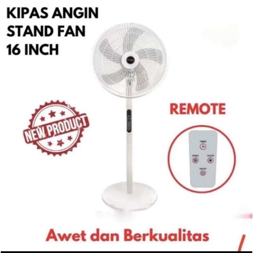 INSTANT Kipas Angin Berdiri Remote KYOWA Putih