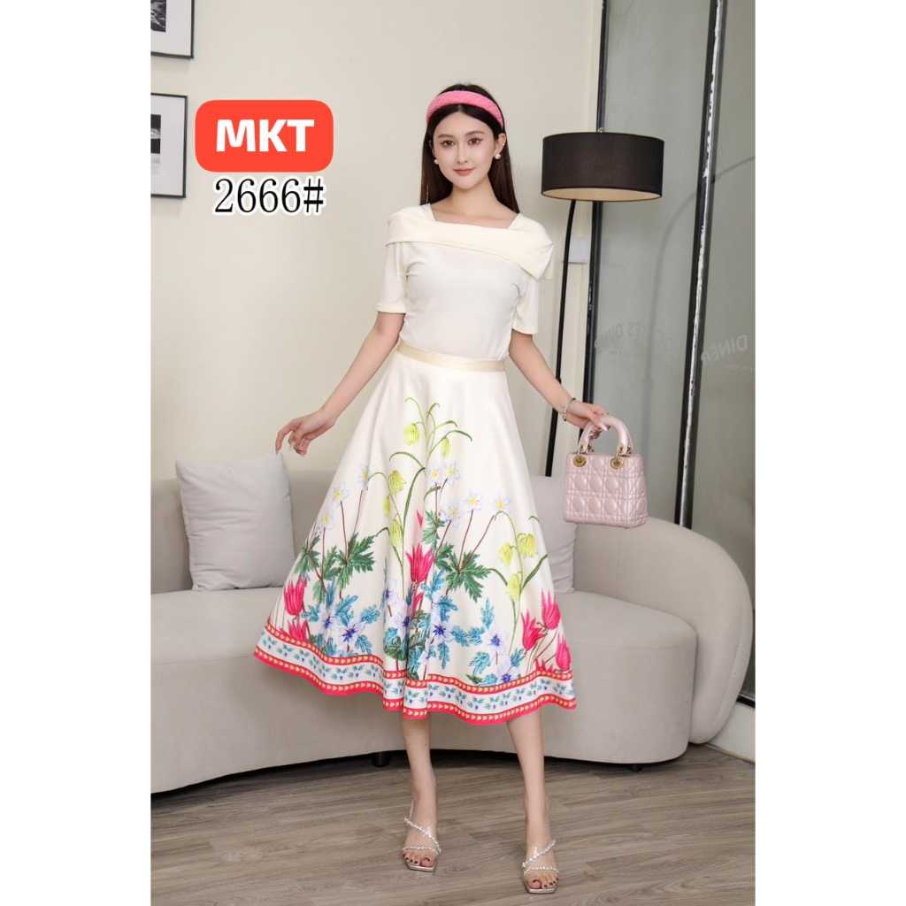 MISS APRIL ROK BANGKOK 7/8 SCUBA MOTIF FLOWER  PREMIUM #2666