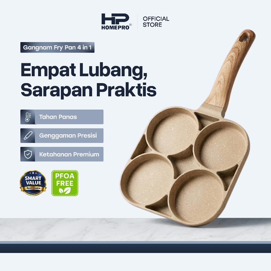 HomePro - Gangnam Wajan Ceramic 4 Lubang - Pancake Fry Pan