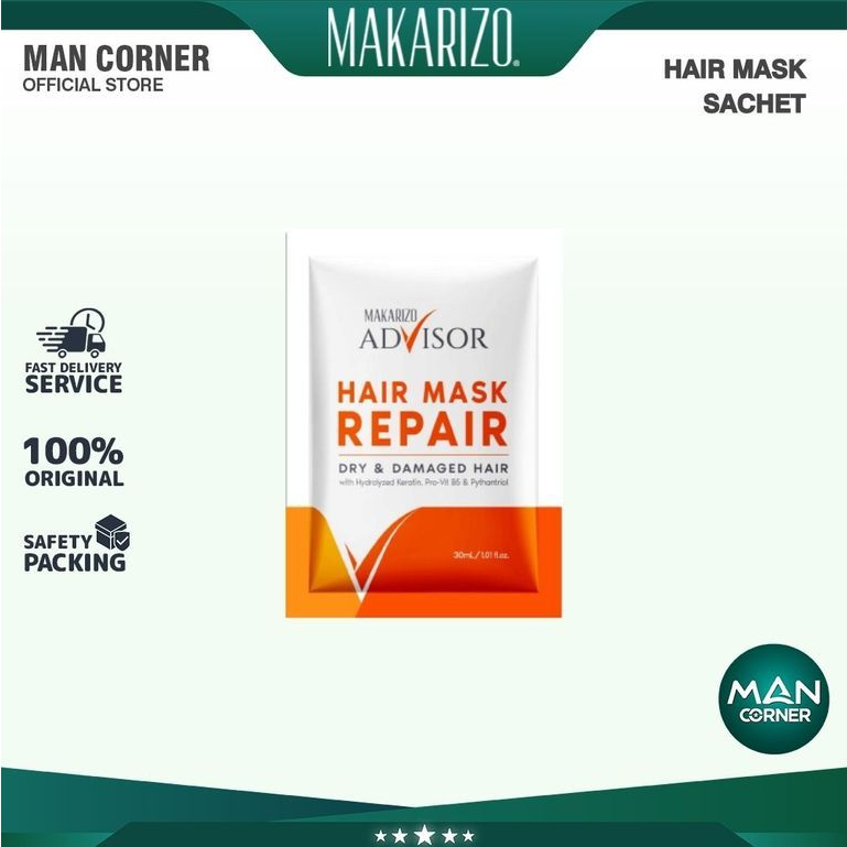 Makarizo Advisor Hair Repair Mask 30 mL - Masker Rambut / Hair Mask / Rambut Lembut | Man Corner