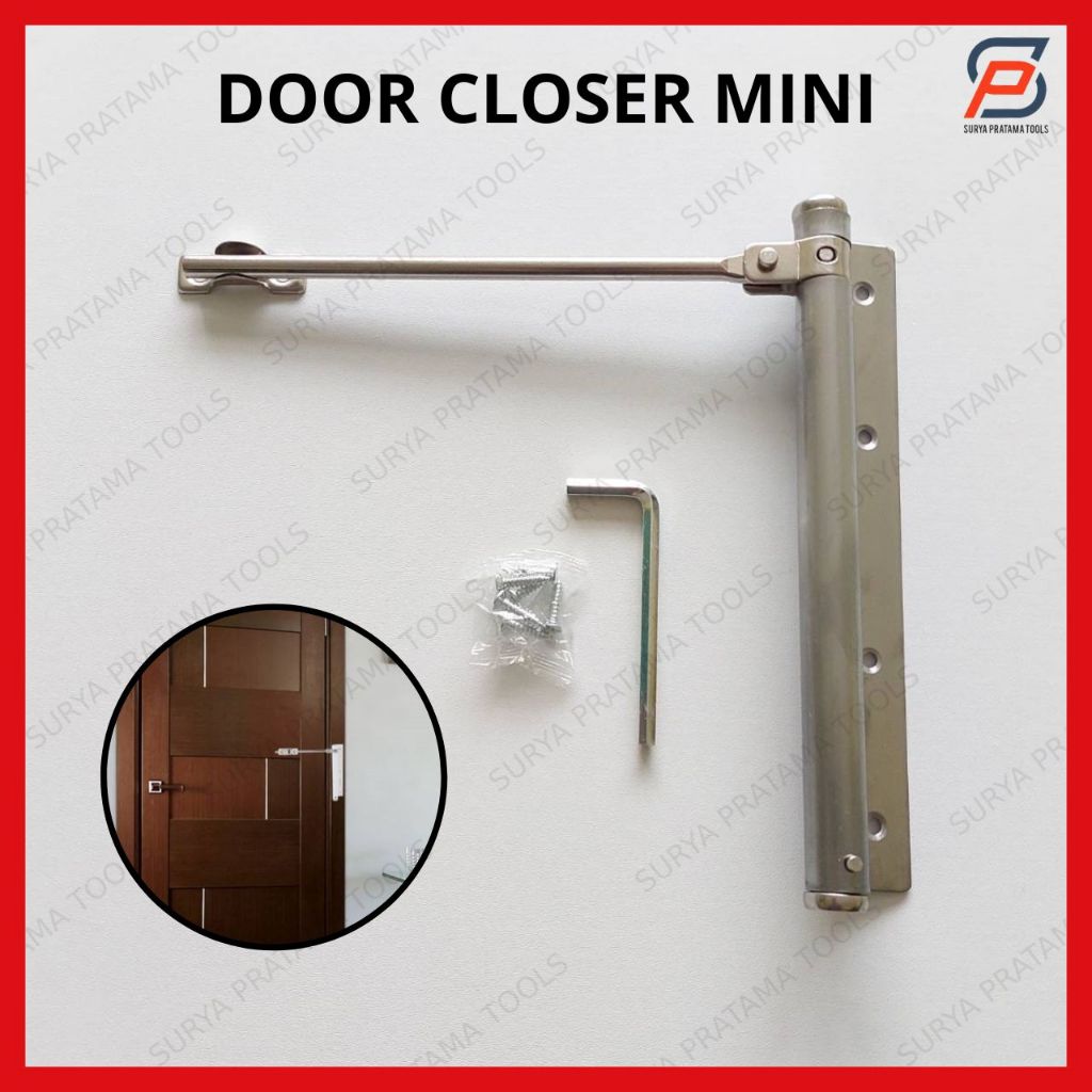 Door Closer Mini / Alat Penutup Pintu Otomatis Kecil / Engsel Koboi / Automatic Door Closer