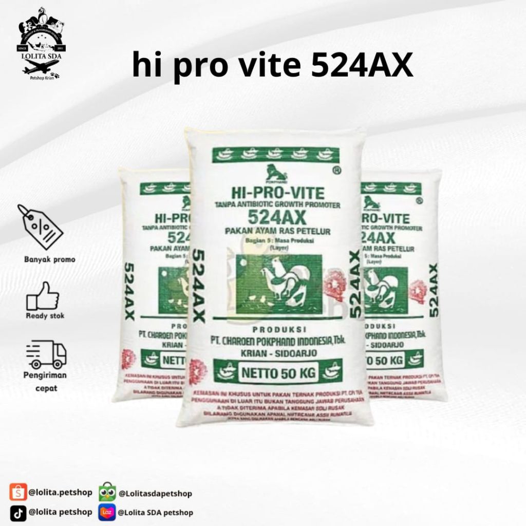 hi pro vite 524AX pakan ayam petelur 50kg
