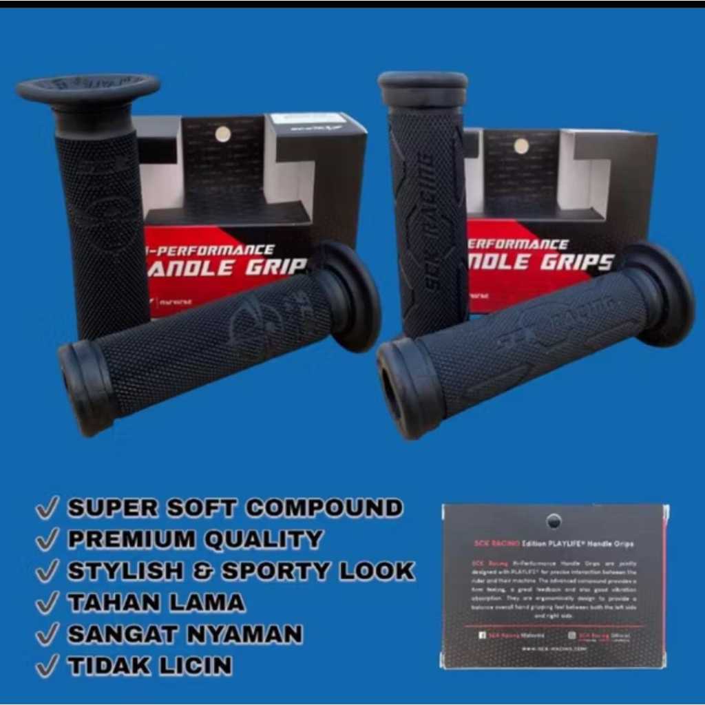 Handgrip Handfat Grip SCK Original ACHG Maskot & Hexa-R Bulu SCK Racing Malaysia Original Universal