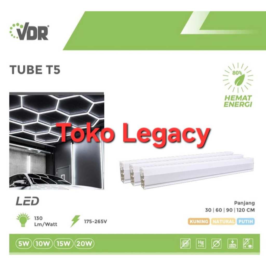 T5 LED VDR 5W,10W,15W,20W PUTIH KUNING NATURAL WHITE