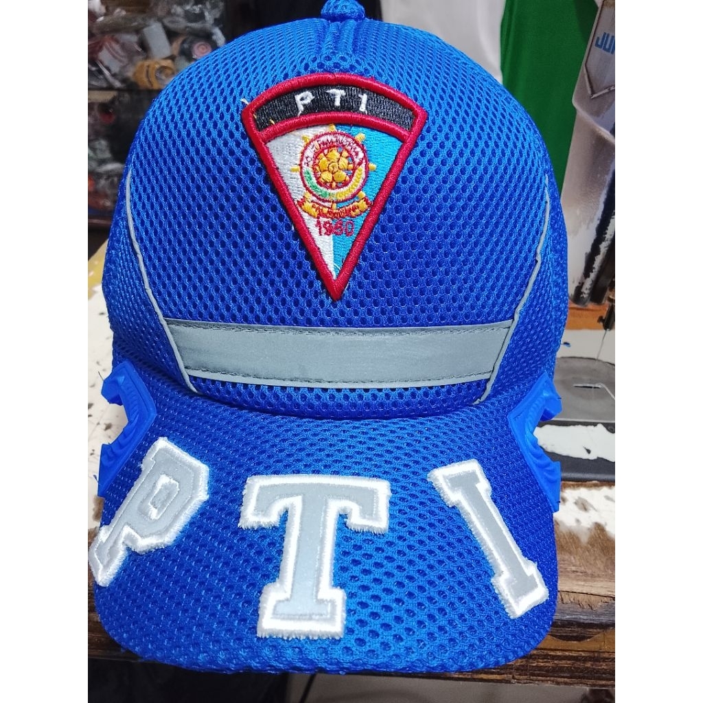 topi PTI coak pol pp warna biru