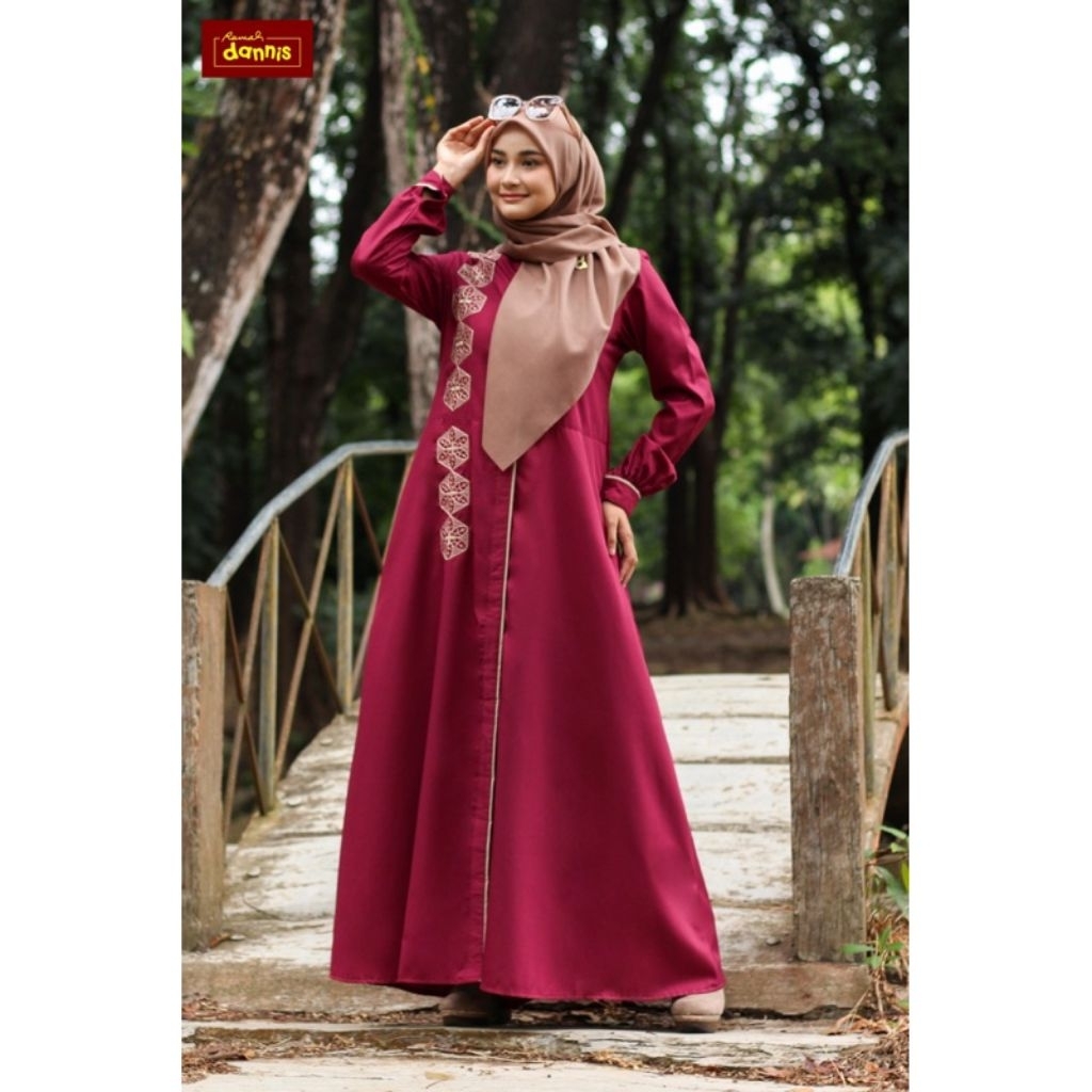 PROMO MUSLIM DEWASA ABAYA A230416 BY RUMAH DANNIS SIZE XS, S, L / SALE DANNIS / DANNIS TERBARU / ABA