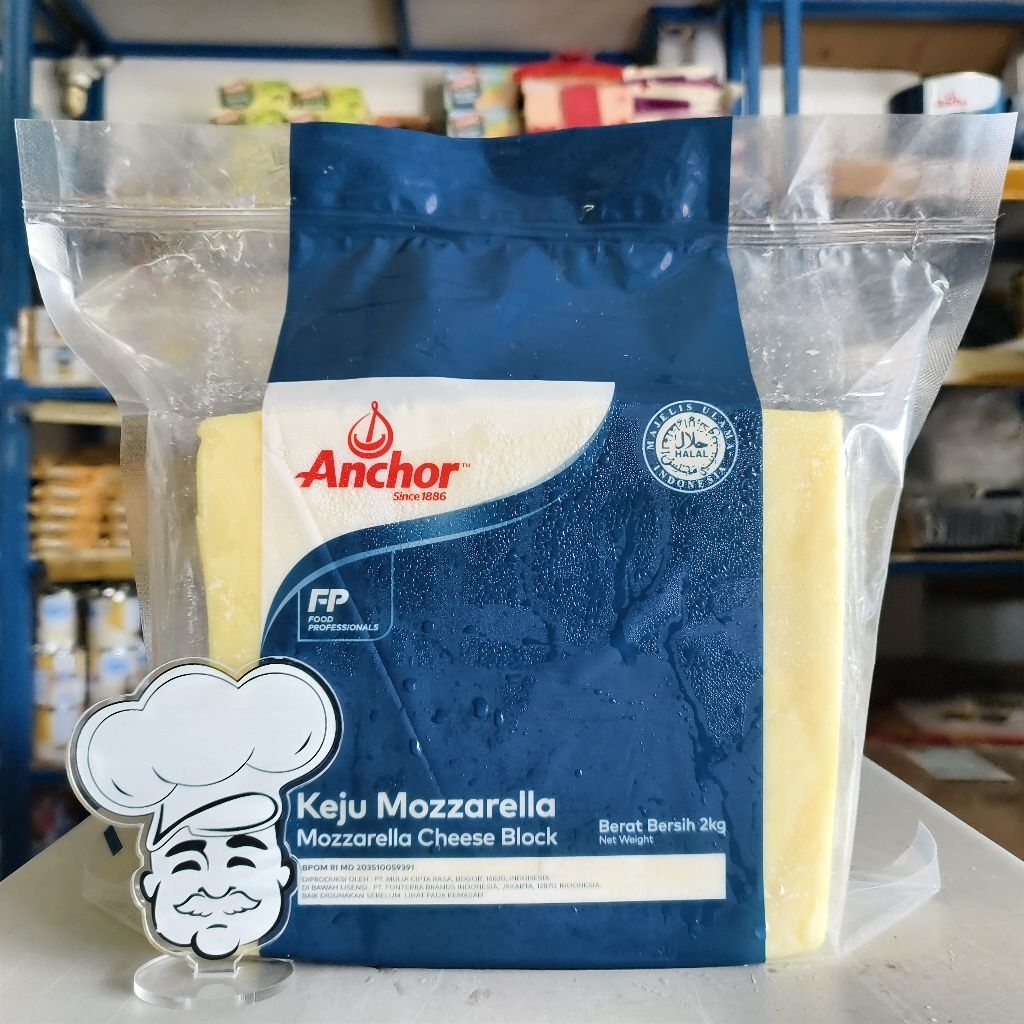 Keju Mozarella Anchor 2Kg / Keju Anchor Mozarella 2Kg / Keju Blok Mozarella Anchor / Anchor Mozarell
