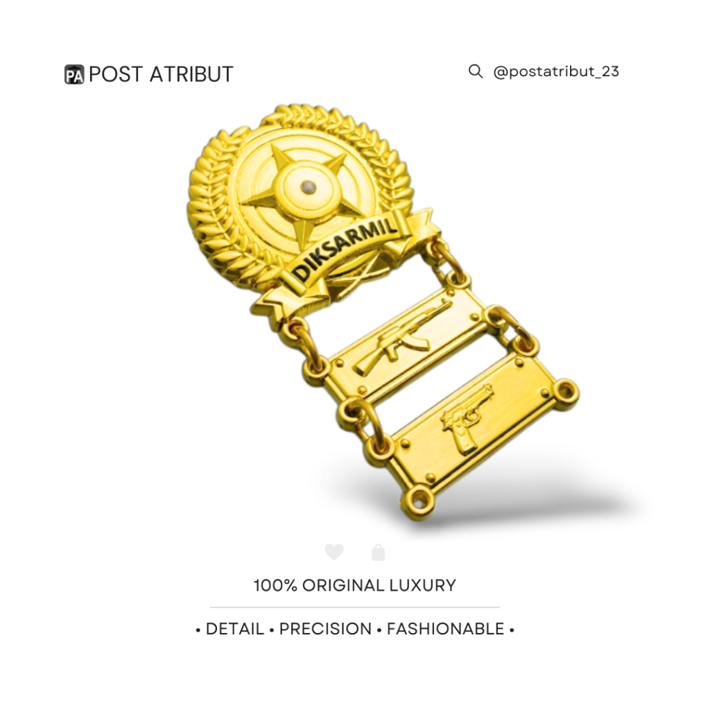 100% LUXURY Pin Diksarmil UNHAN RI/ Brevet Diksarmil UNHAN RI Luxury / Taruna UNHAN / Pin Dasar Mili