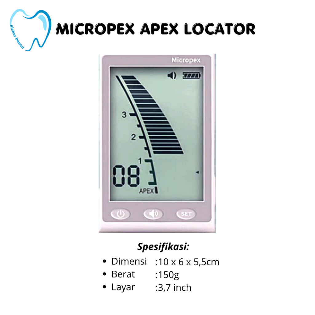 Dental Micropex Apex Locator 3,7"