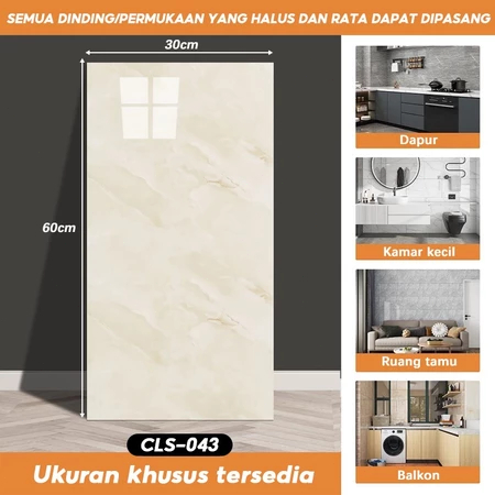 Wallpaper Dinding VINYL Marmer 30 x 60 cm Lantai Vinyl Marmer Dekorasi Dinding  Ruang Tamu Kamar Man