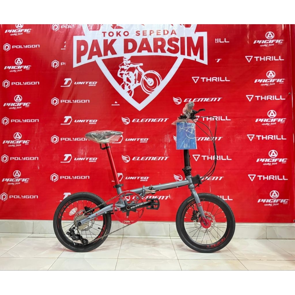 Sepeda Lipat 16 inc United Avan R Arm X 10 Speed rem hydrolik crank holowtech jangkrik