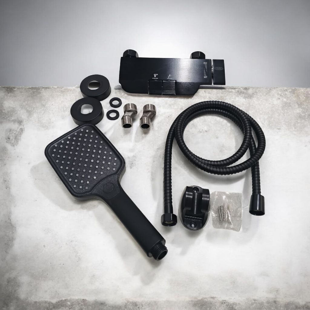 set Kran Shower Mixer/Kran Shower Mixer Dinding Panas Dingin Set Lengkap/Shower Set Mixer Hot Cold +