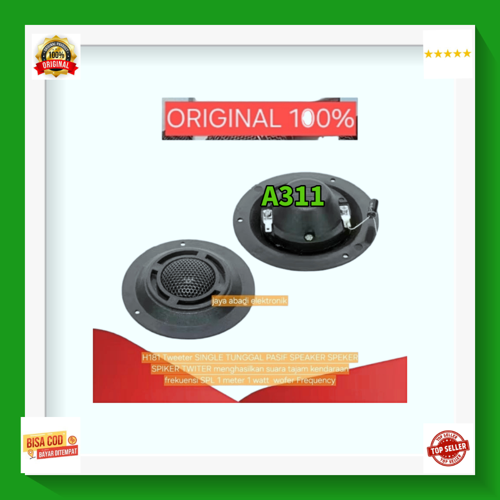 A311 SPIKER TWITER  PENAMBAH SUARA AUDIO MUSIK Tweeter SINGLE TUNGGAL PASIF SPEAKER SPEKER menghasil