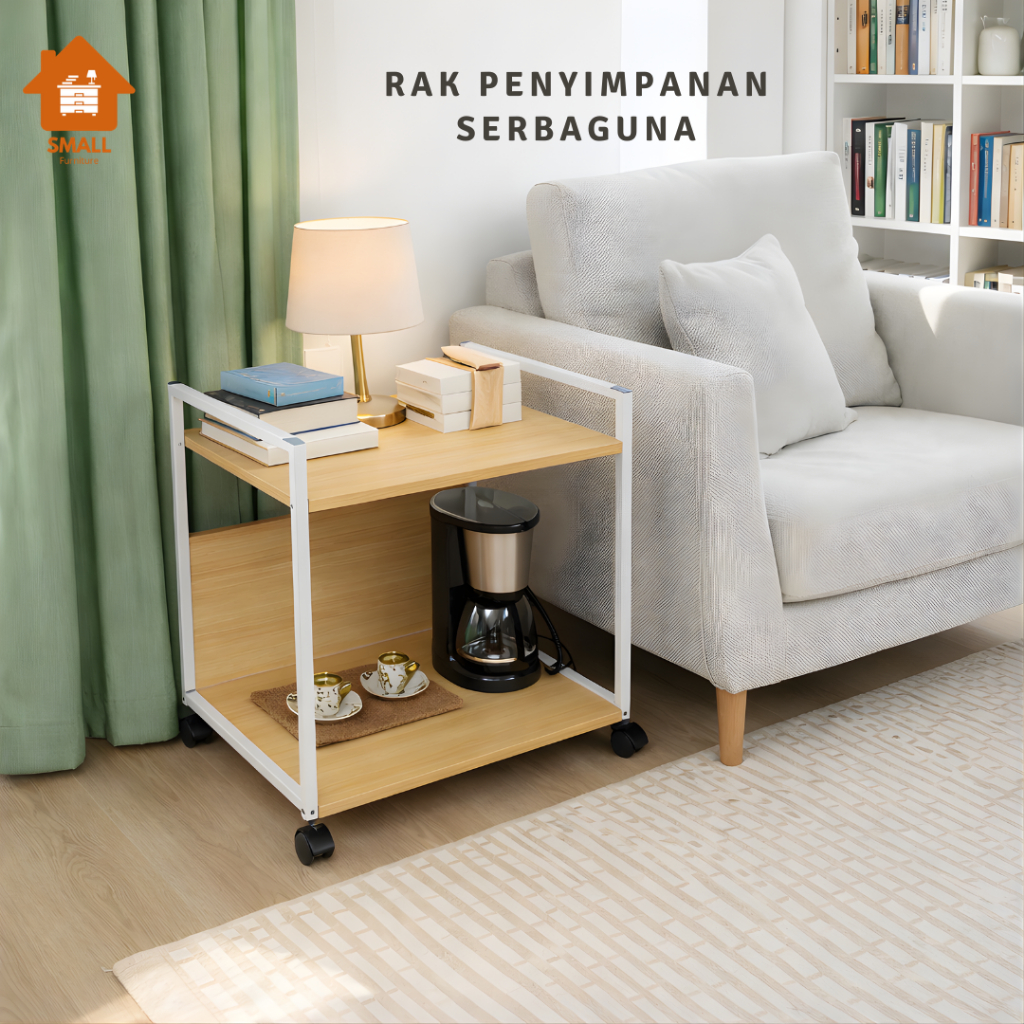 Rak Penyimpanan Serbaguna Rak Kantor Minimalis Rak Komputer Printer Frame Besi Lemari Penyimpanan Mu