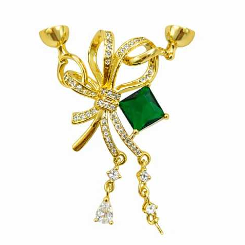 Kaitan kalung Mutiara, Aksesoris Kalung Mutiara,Kaitan Tembaga Lapis Emas 18K, Kaitan Kalung