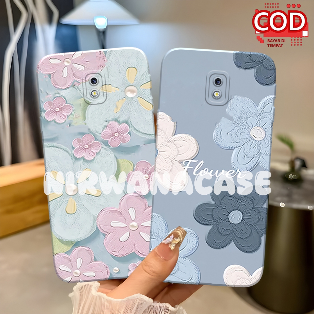 Case Hp Samsung J3 Pro - J2 Pro - J5 Pro - J7 Pro Motif Bunga Lukis Protect Camera Lentur Sillikon T